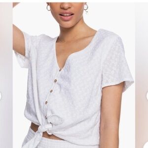 Roxy Crop Top- ties at waist